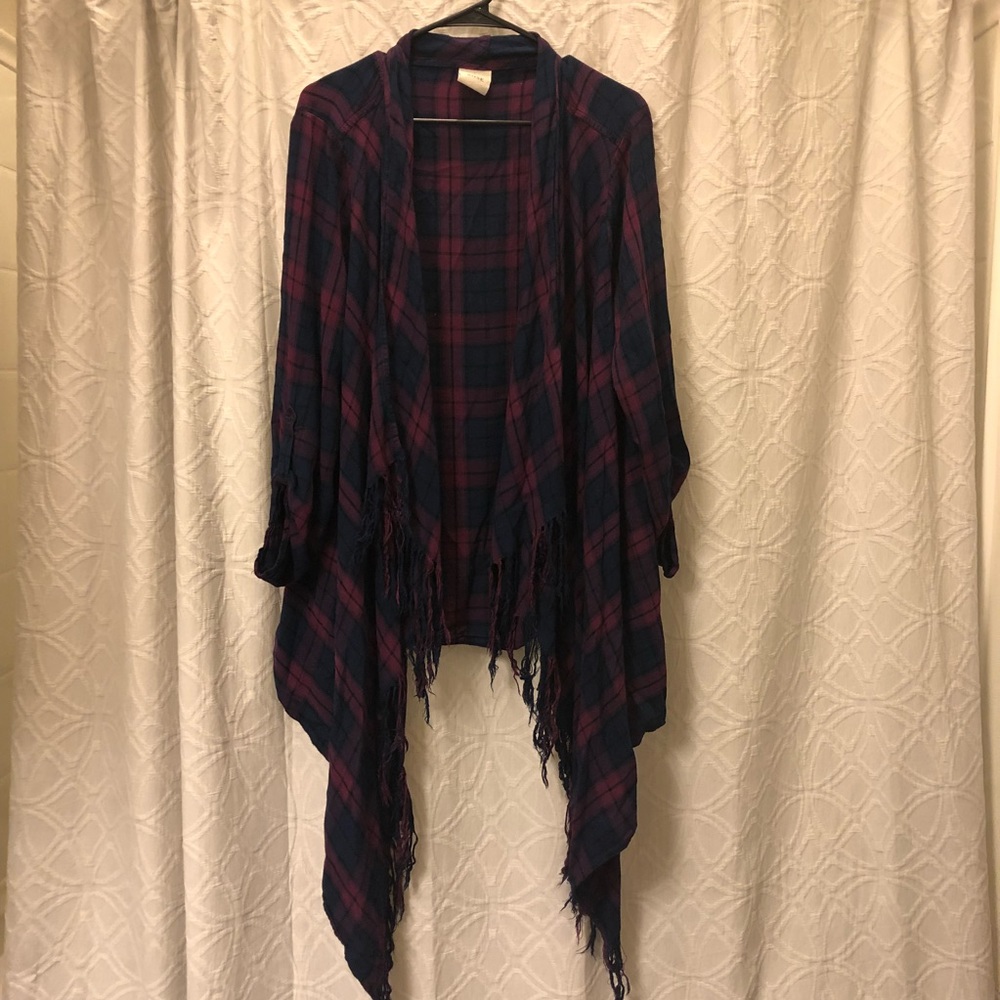 Flannel Fringe Cardigan